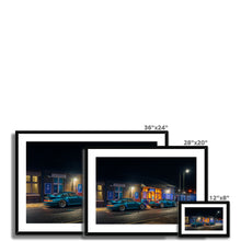 Load image into Gallery viewer, Turquoise Porsches Framed & Mounted Print