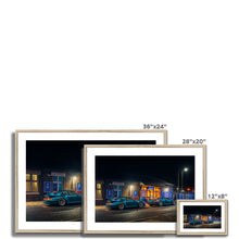Load image into Gallery viewer, Turquoise Porsches Framed & Mounted Print