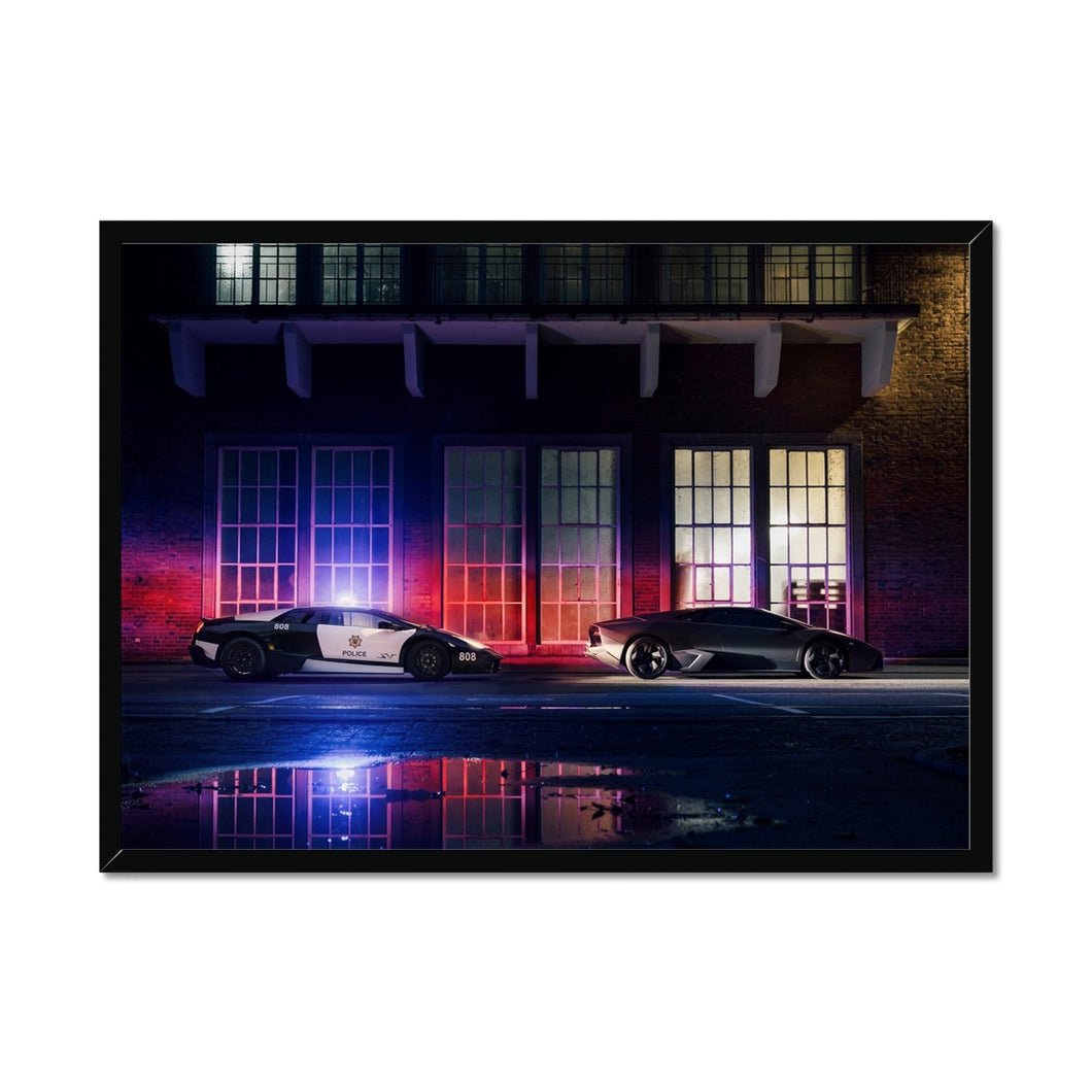 Pulled Over Framed Print